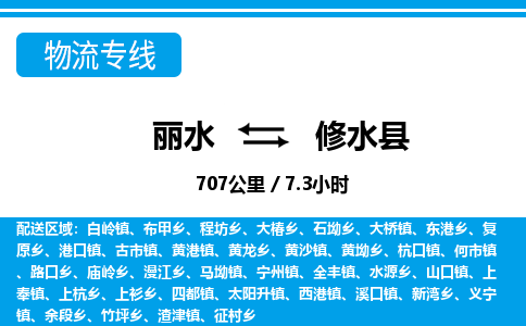 麗水到修水縣物流專線-麗水至修水縣貨運(yùn)公司